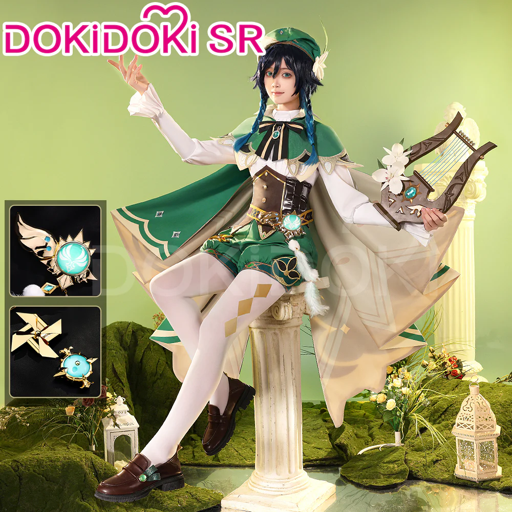 【Size S-2XL】DokiDoki-SR Game Genshin Impact Cosplay Venti Costume