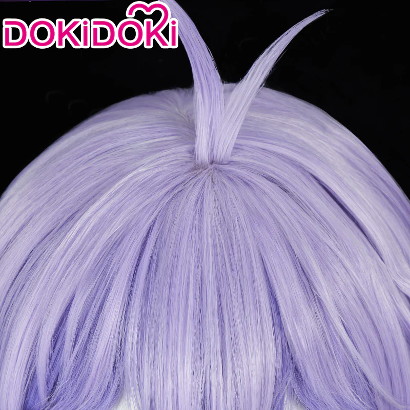 【Ready For Ship】DokiDoki Game Honkai: Star Rail Cosplay Bailu Wig/ Horn/Necklace/Hair Accessories  Long Straight Purple Hair - Image 4
