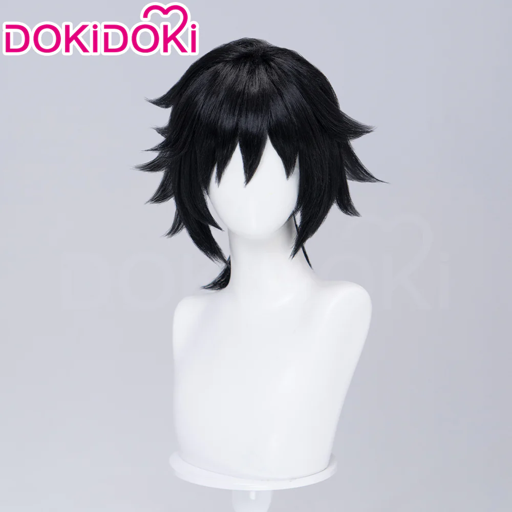 【Ready For Ship】DokiDoki Anime Copslay Wig Hair Men Black Long Heat Resistant Hair Halloween - Image 3