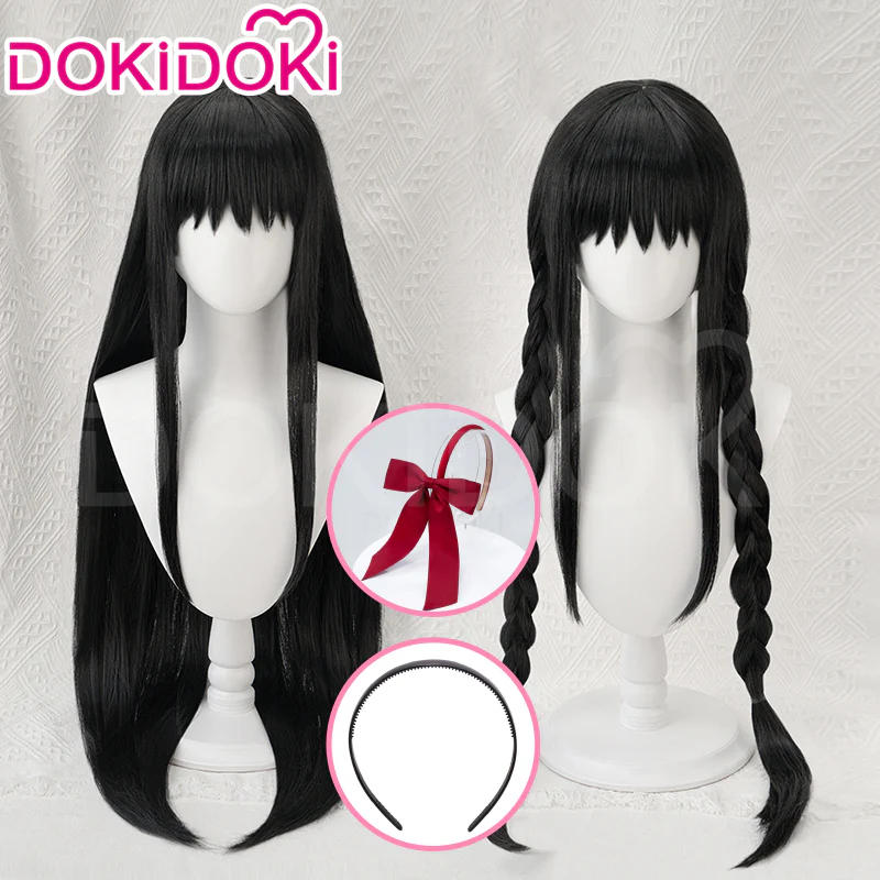 【Ready For Ship】DokiDoki Anime Cosplay Devil Women Black Long Wig / Hiarband Halloween Accessory