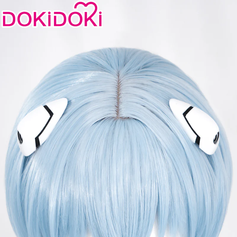 【 Ready For Ship】DokiDoki Anime Cosplay Wig Blue Short Straight Hair - Image 3