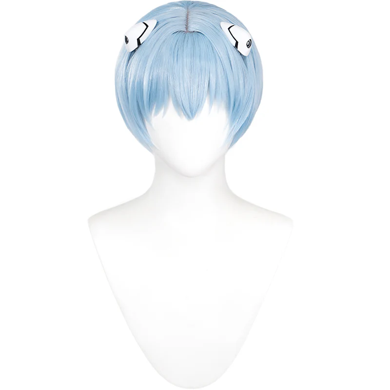 【 Ready For Ship】DokiDoki Anime Cosplay Wig Blue Short Straight Hair - Image 4