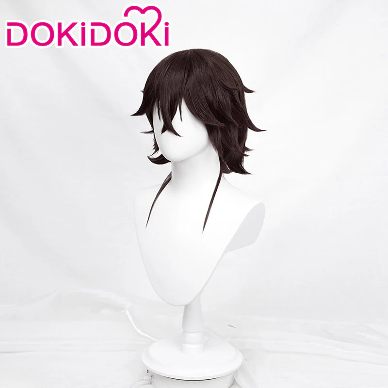 【Ready For Ship】DokiDoki Anime Cosplay Wig Short Curly Brown Hair - Image 2