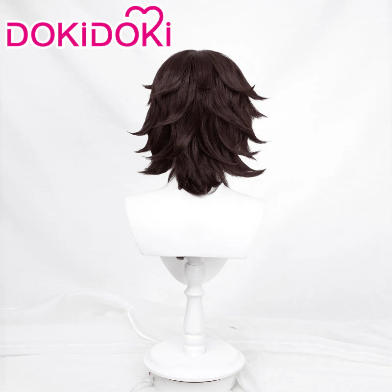 【Ready For Ship】DokiDoki Anime Cosplay Wig Short Curly Brown Hair - Image 3