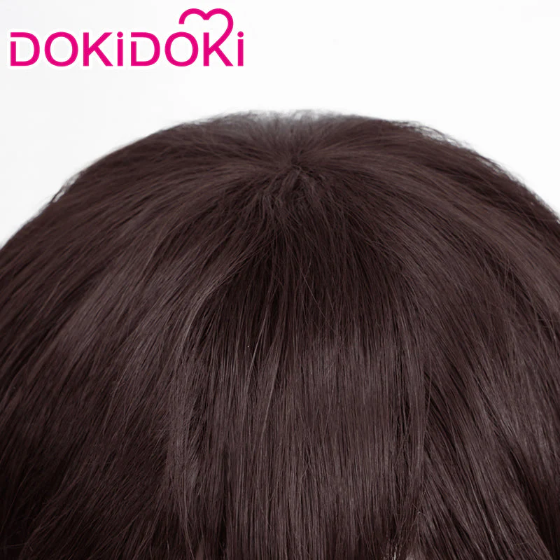 【Ready For Ship】DokiDoki Anime Cosplay Wig Short Curly Brown Hair - Image 4