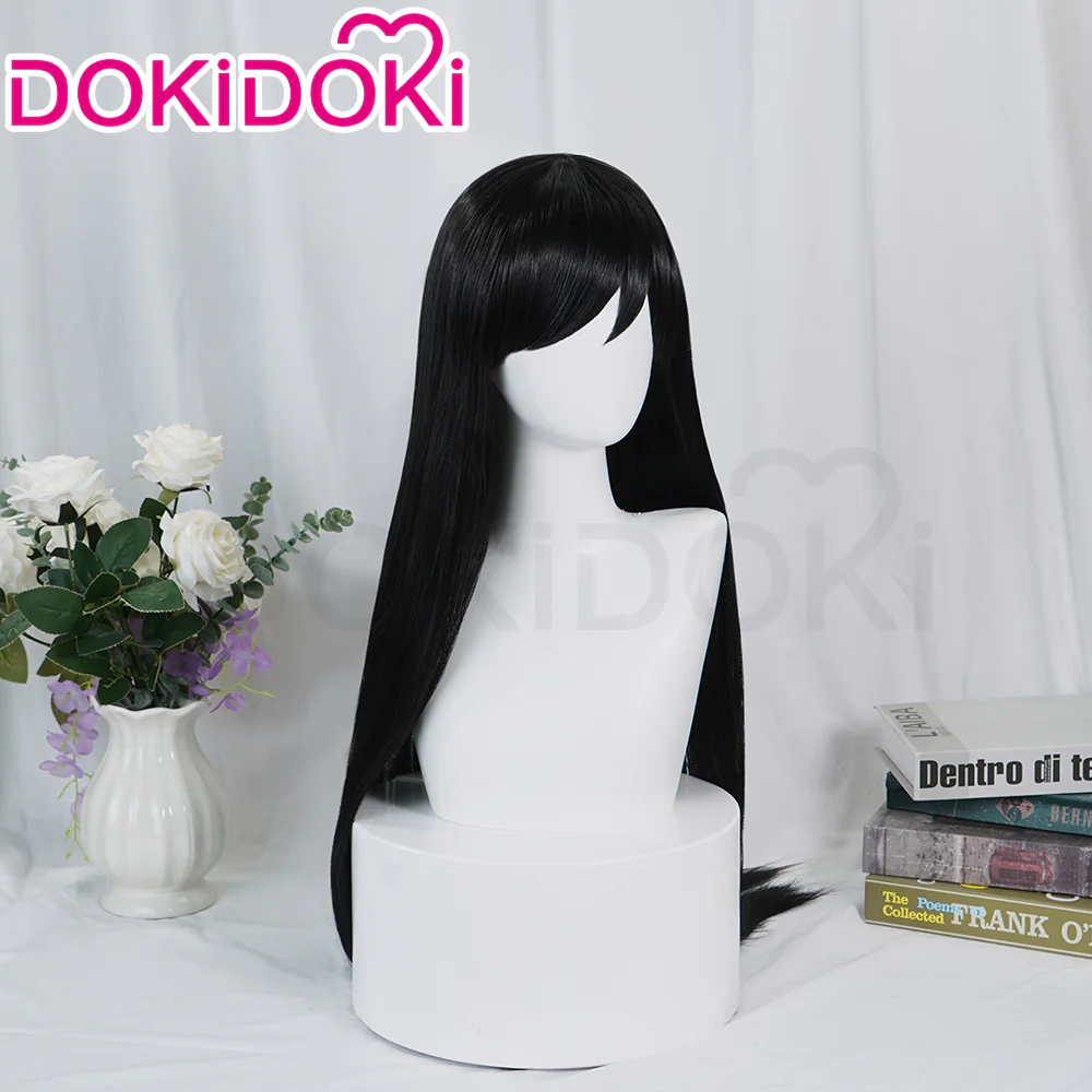 【Ready For Ship】DokiDoki Game Cosplay Wig Long Straight Black Hair - Image 2