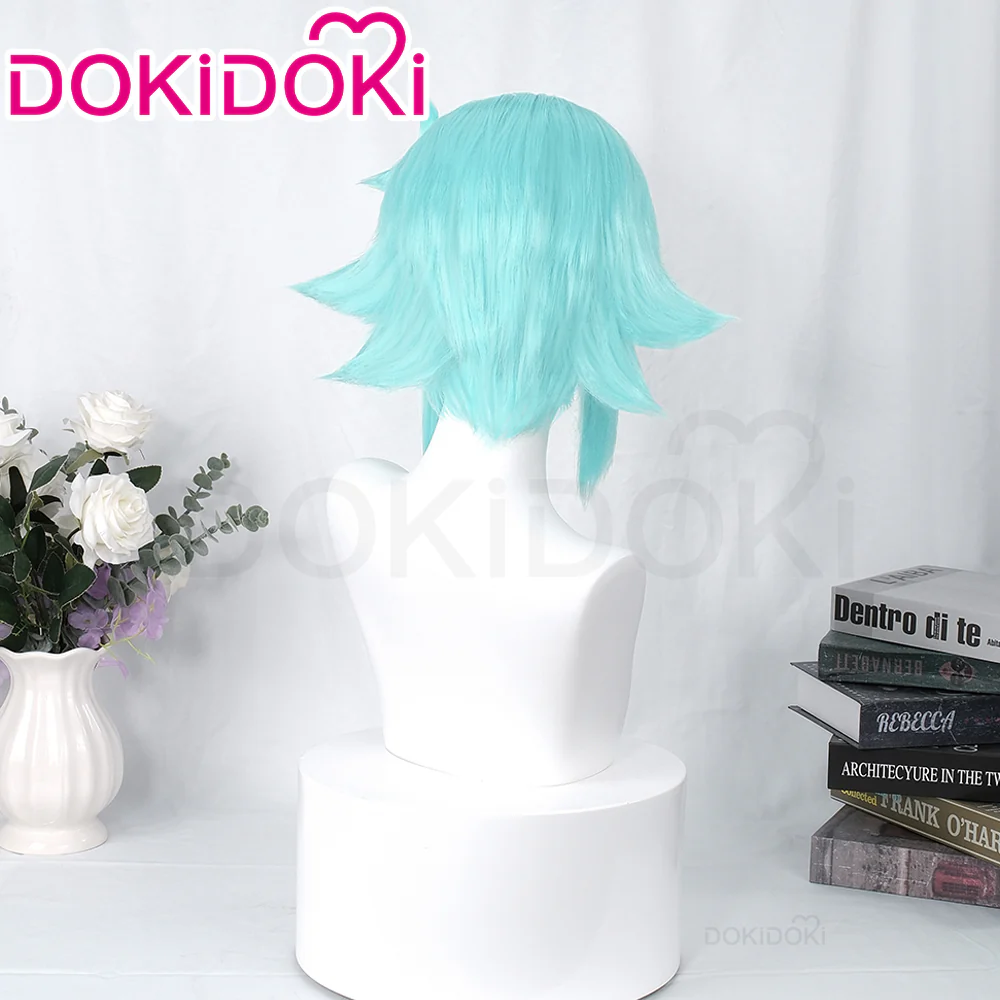 【Ready For Ship】DokiDoki Game Cosplay Wig Short Green Hair - Image 3