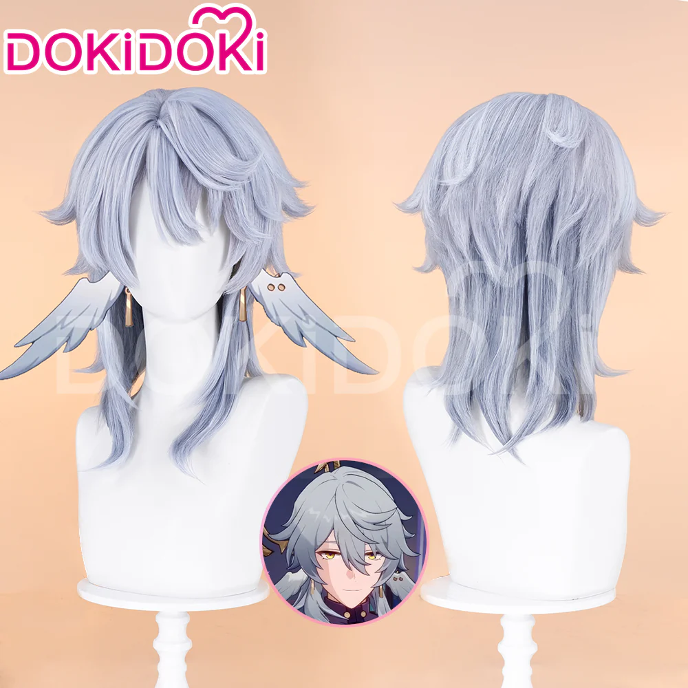 【US/EU LOCAL SHIPPING 】DokiDoki Game Honkai: Star Rail Cosplay Sunday Wig Long Straight Grey Hair - Image 2