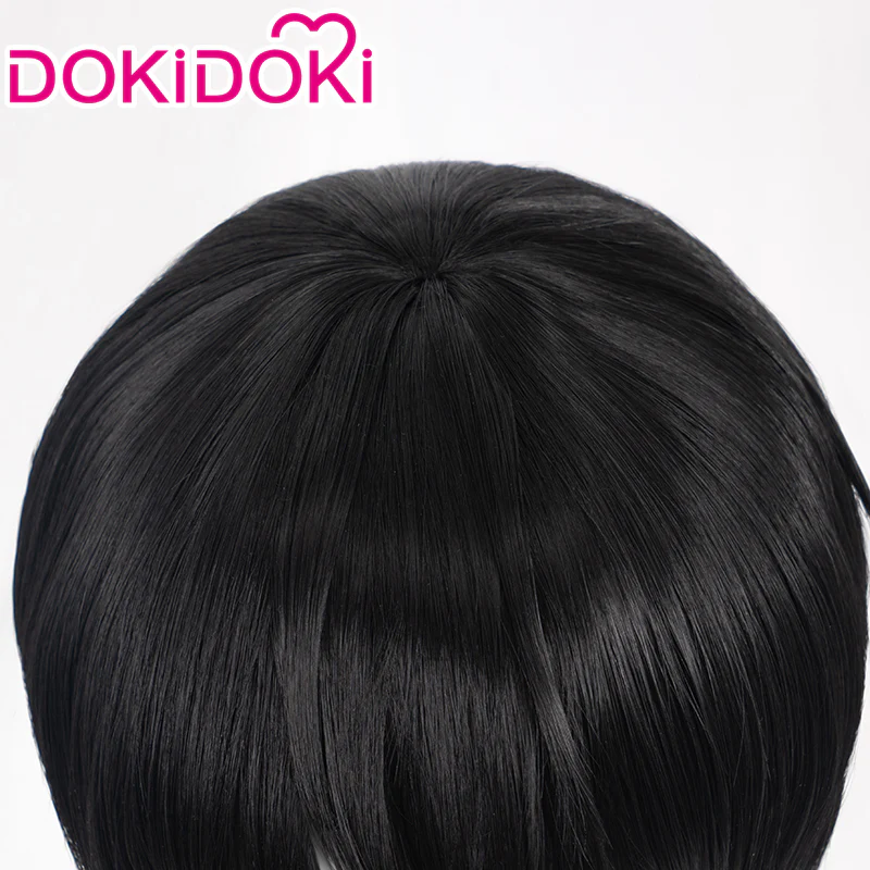 【Ready For Ship】Dokidoki Manga Anime Cosplay Wig Short Black Men / Ear Clip - Image 3