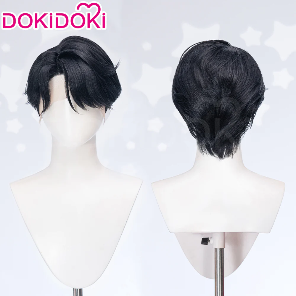 【US/EU LOCAL SHIPPING 】DokiDoki Movie Anime Cosplay Men Wig Short Black Hair