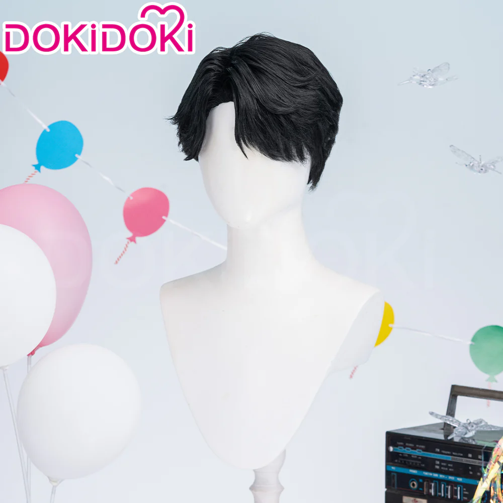 【US/EU LOCAL SHIPPING 】DokiDoki Movie Anime Cosplay Men Wig Short Black Hair - Image 3