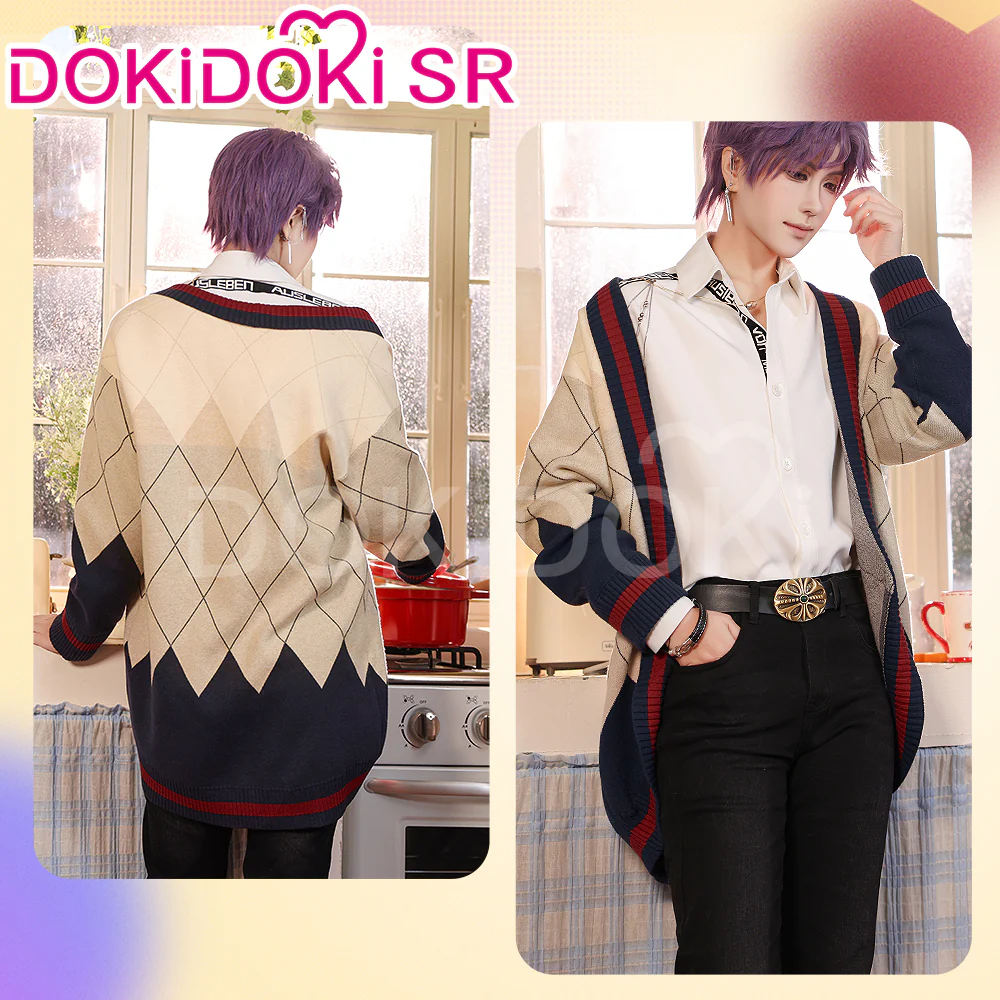 【Partially Ready For Ship】DokiDoki-SR Game Love and Deepspace Cosplay Rafayel Costume Sweater Asymmetrical Romance Casual Wear - Image 4