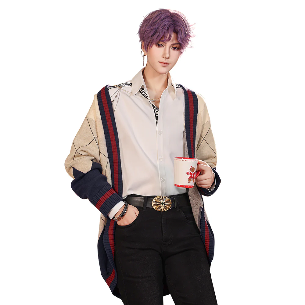 【Partially Ready For Ship】DokiDoki-SR Game Love and Deepspace Cosplay Rafayel Costume Sweater Asymmetrical Romance Casual Wear - Image 6