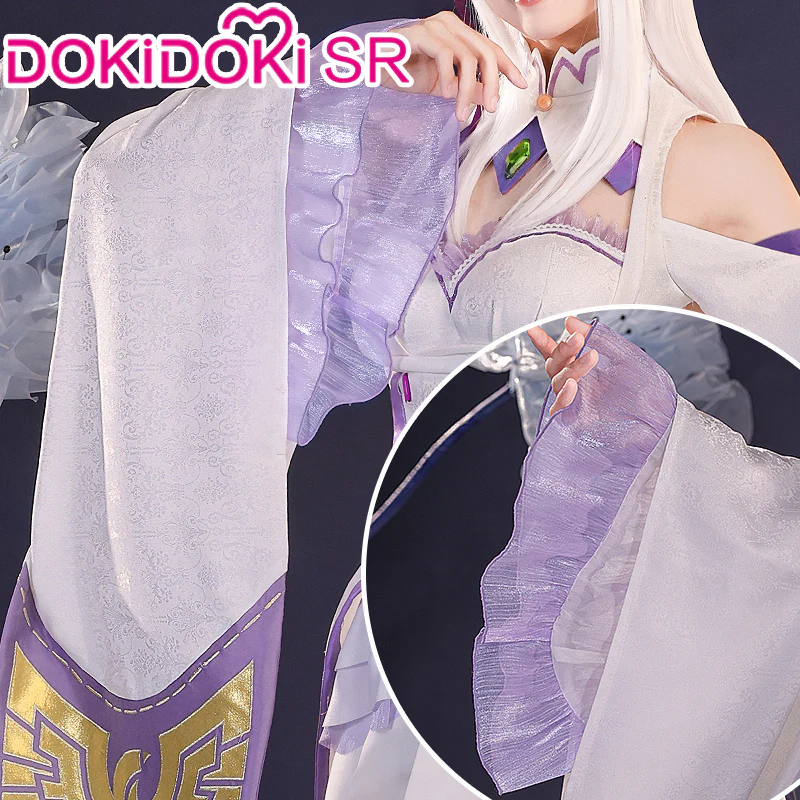 【Partially Ready For Ship】DokiDoki-SR Anime Cosplay Costume Women Purple Fantasy Dress - Image 3