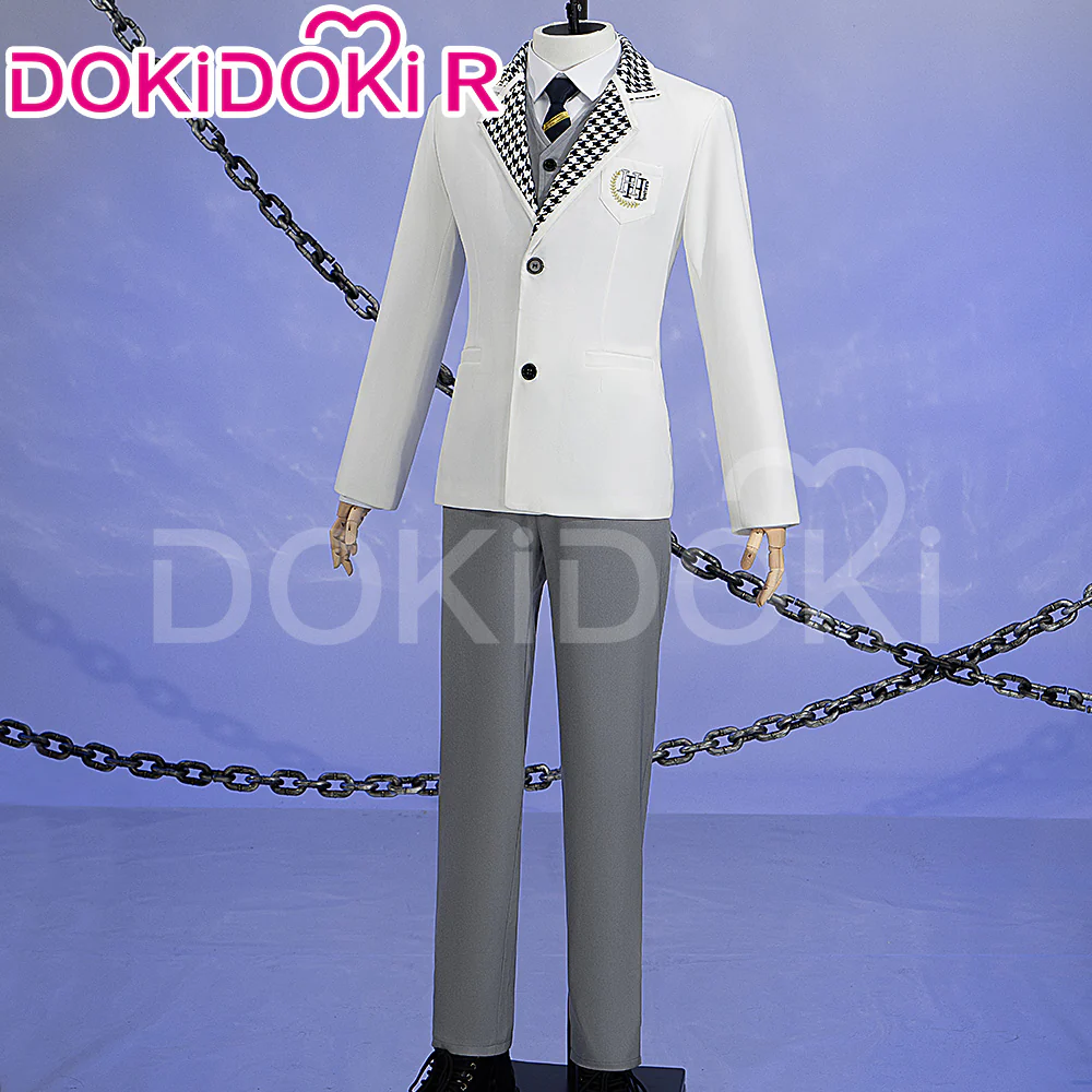 【In Stock】【Size S-2XL】DokiDoki-R Anime Cosplay Costume White Suit - Image 2
