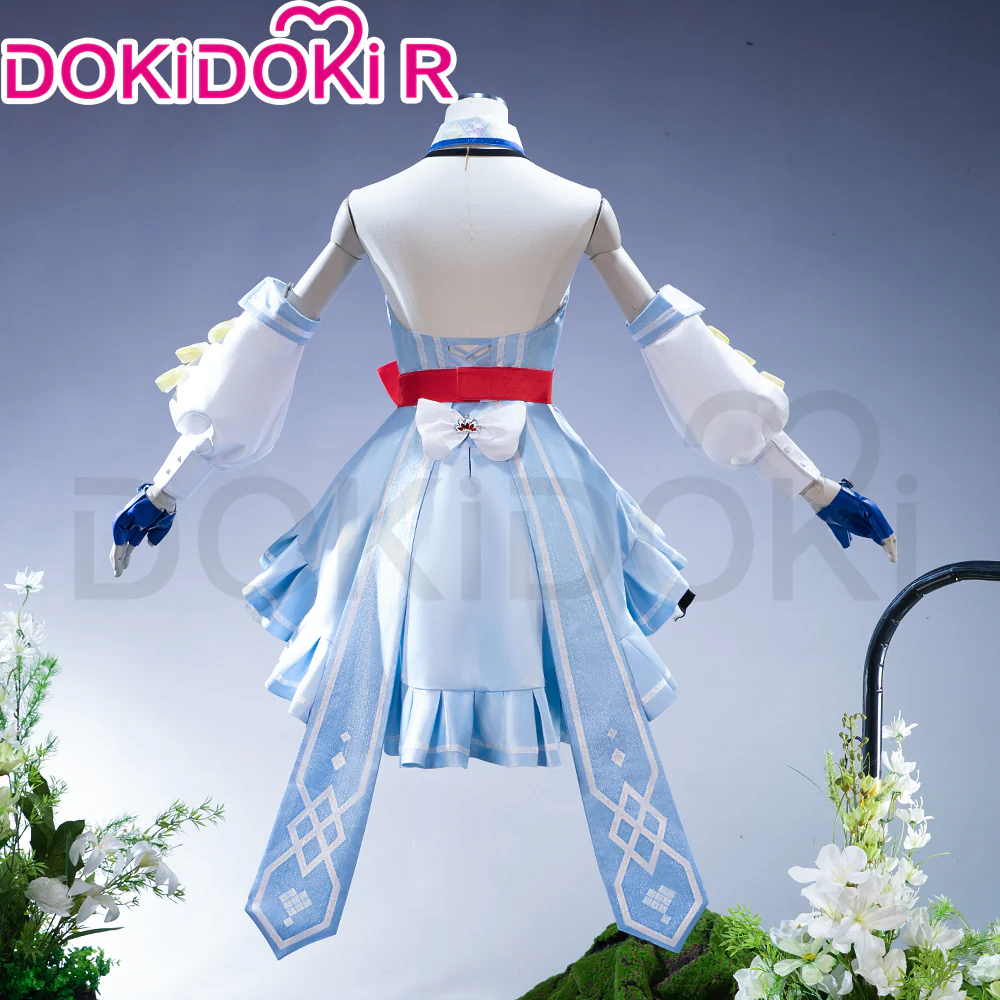 【Size S-2XL】DokiDoki-R Anime Cosplay Costume Summer Outfit Blue Dress Cute - Image 4
