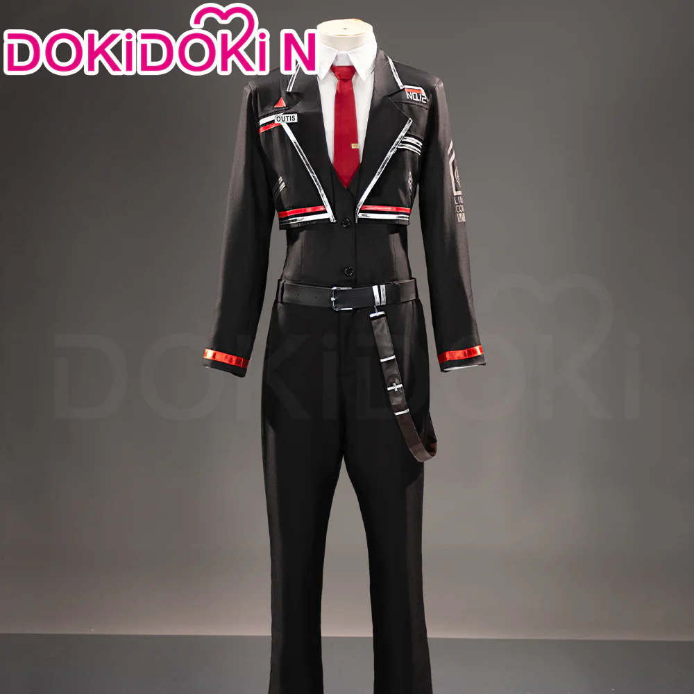 【Size S-2XL】DokiDoki-R Game Cosplay Costume Black Suit