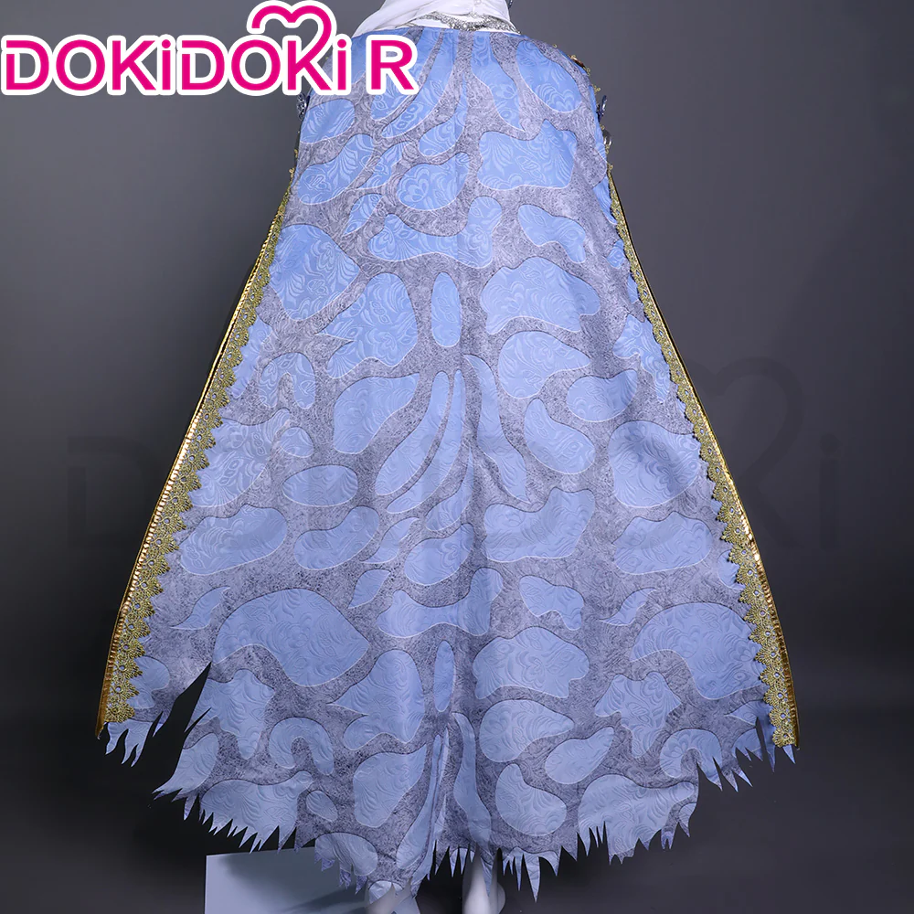 【Size S-2XL】DokiDoki-R Game Cosplay White Blue Dress Halloween - Image 5