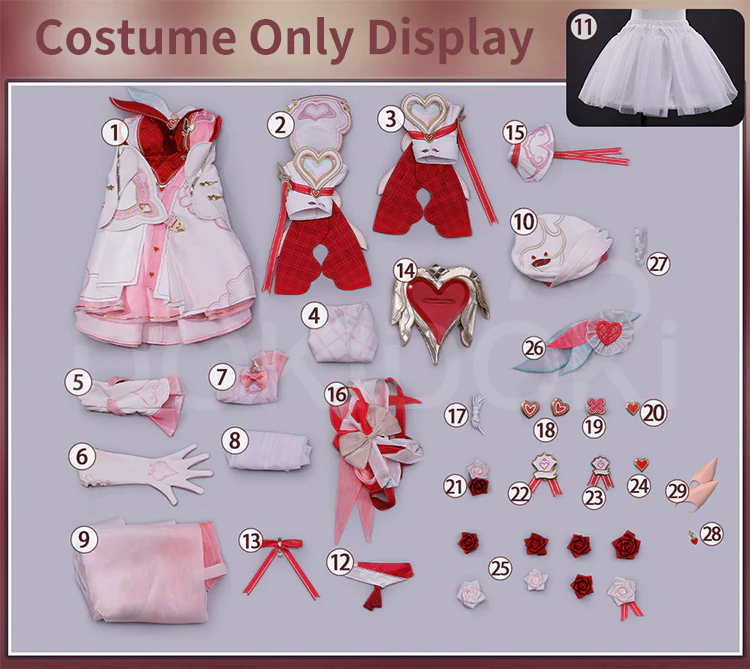 【Size S-2XL】DokiDoki-R Game Honkai Impact 3rd Cosplay Elysia Costume Messenger of Love - Image 8