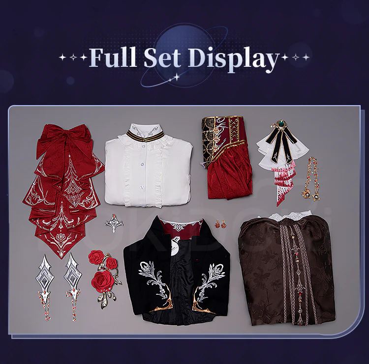 【Size S-2XL】DokiDoki-R Game Love And Deepspace Cosplay Protagonist MC Silverwing Fiend Costume Crimson Feast Sylus - Image 6