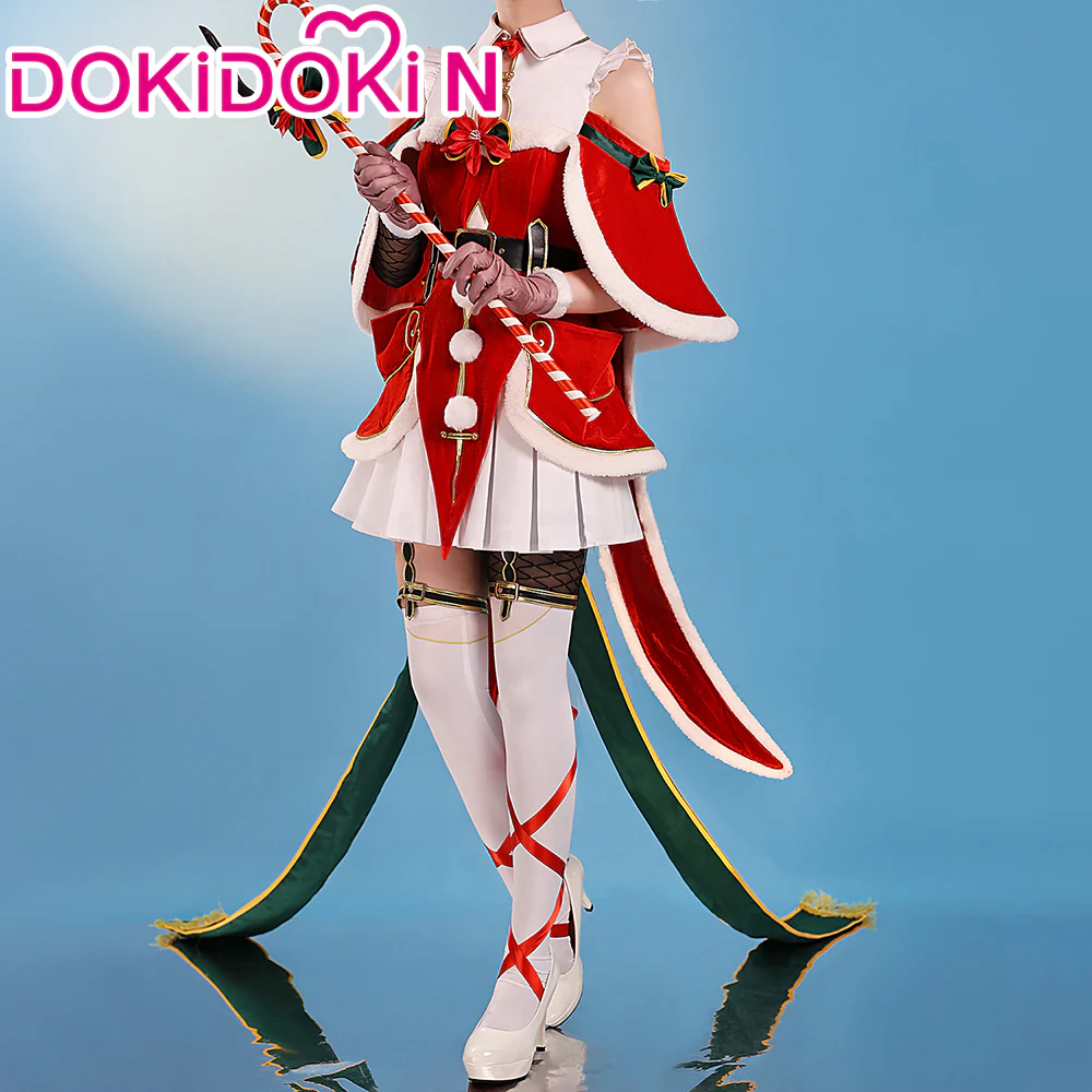 【Size S-3XL】DokiDoki-N Anime Cosplay Costume Christmas Red Green Black Cute Dress - Image 3