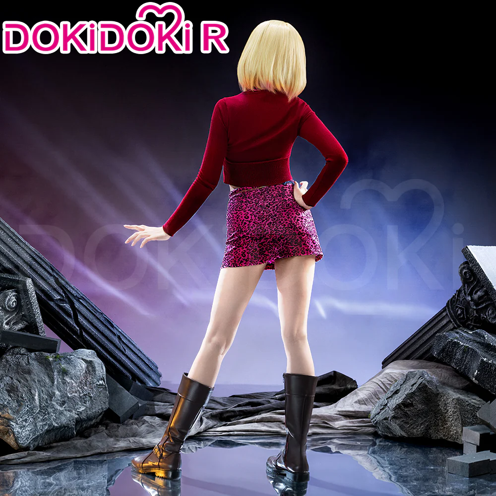 【Size S-3XL】DokiDoki-R Movie Game Cosplay Red Costume Halloween - Image 3