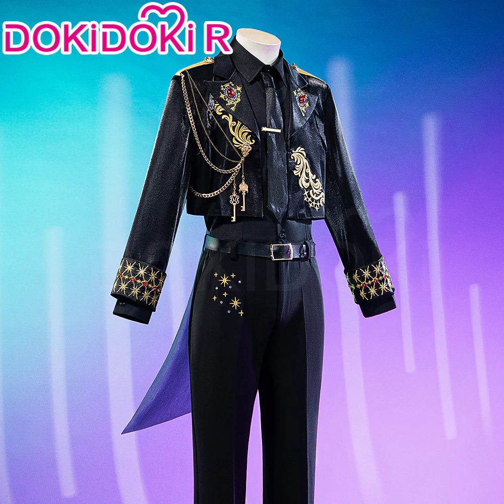 【Size XS-2XL】Dokidoki-R Game Cosplay Black Suit Costume 5th Anniversary - Image 2