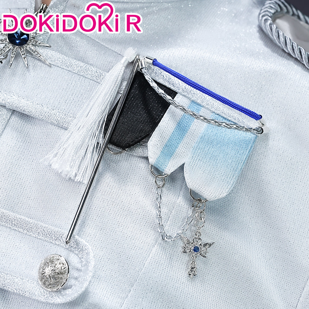 【Size XS-2XL】DokiDoki-R Virtual Idol PLAVE Cosplay Noah Costume White Military Uniform Stage Outfit Han Noah - Image 4