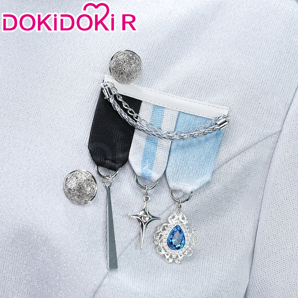【Size XS-2XL】DokiDoki-R Virtual Idol PLAVE Cosplay Yejun Costume White Military Uniform Stage Outfit Nam Yejun - Image 4
