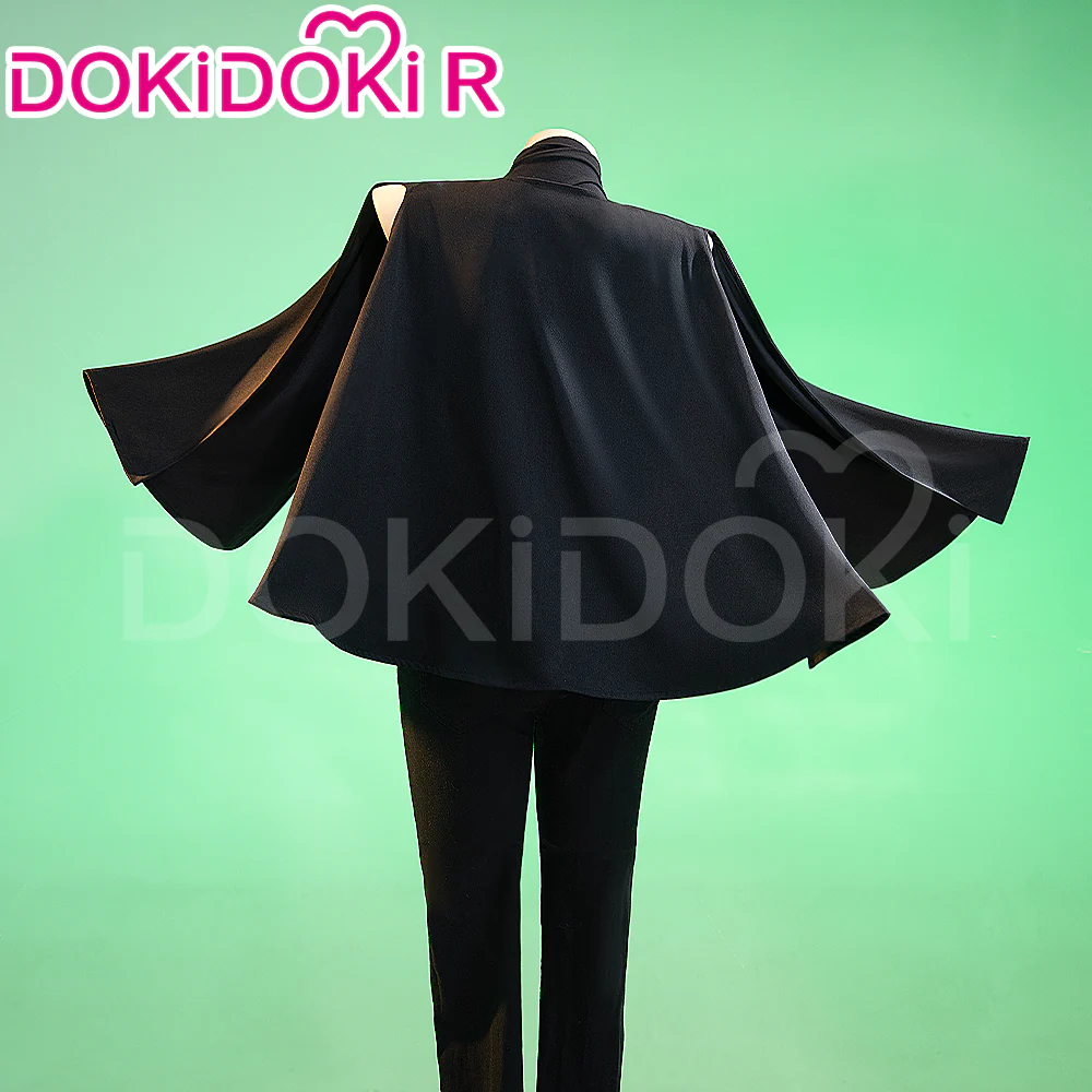 【Size XS-XL】Dokidoki-R Anime Cosplay Costume Uniform Black Cape - Image 4