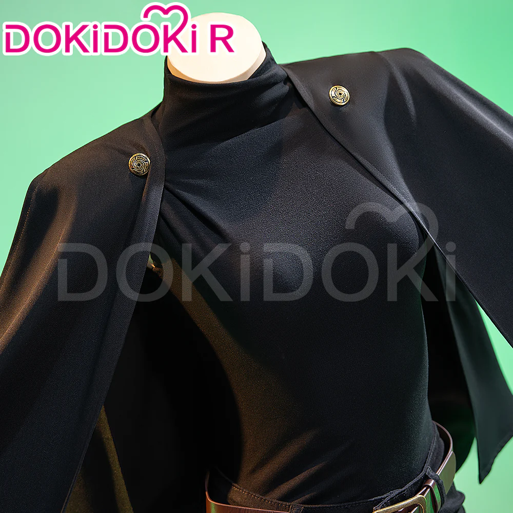 【Size XS-XL】Dokidoki-R Anime Cosplay Costume Uniform Black Cape - Image 5