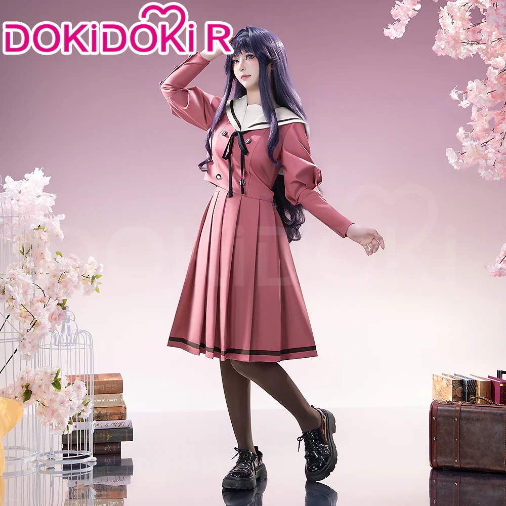 【Partially Ready For Ship】【Size XS-2XL】DokiDoki-R Anime The Fragrant Flower Blooms With Dignity Cosplay Waguri Kaoruko Pink Dress Costume JK Casual Wear Kaoru Hana wa Rin to Saku
