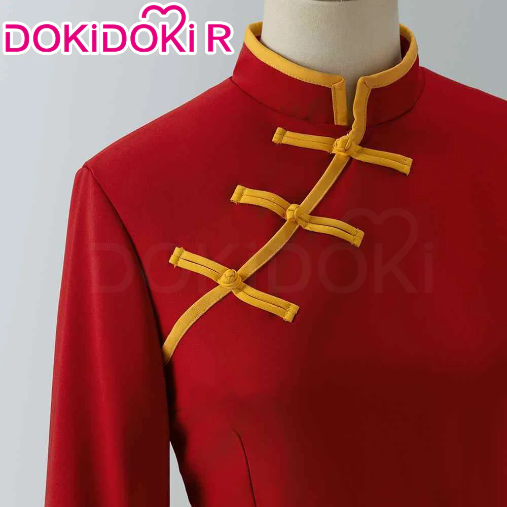 【Size XS-XL】DokiDoki-R Game Cosplay Costume Red Dress - Image 3