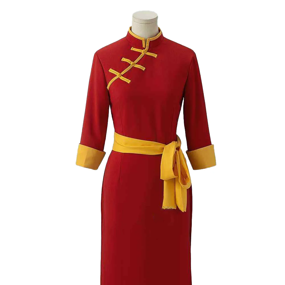 【Size XS-XL】DokiDoki-R Game Cosplay Costume Red Dress - Image 6
