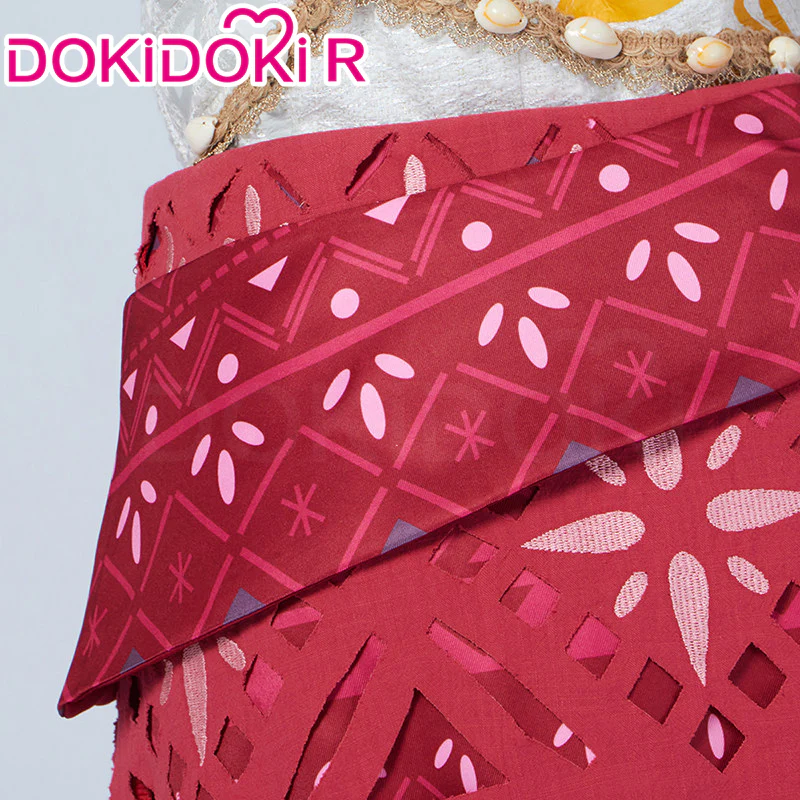 【Size XS-XL】DokiDoki-R Movie Cosplay Costume White Red Summer Suit - Image 3