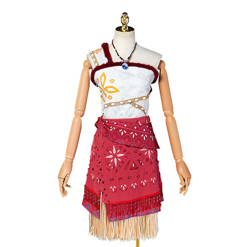 【Size XS-XL】DokiDoki-R Movie Cosplay Costume White Red Summer Suit - Image 5