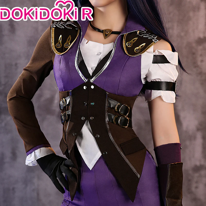 【Size XS-XXL】DokiDoki-R Game Cosplay Cosplay Costume Purple - Image 4