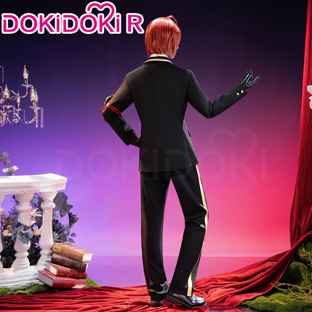 【SizeXS-XL】DokiDoki-R Game Cosplay Costume Red School Uniform Suit - Image 3