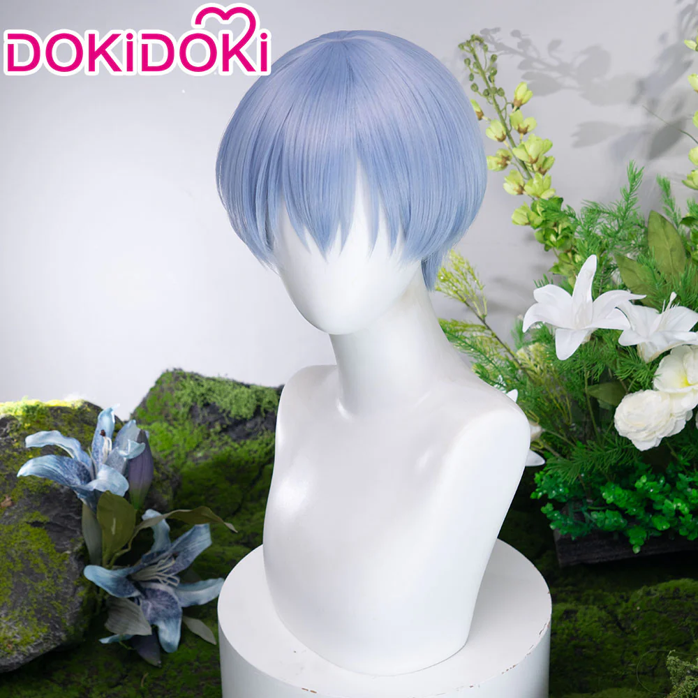 【US LOCAL SHIPPING 】DokiDok Manga Anime Cosplay Wig Short Straight Blue Hair - Image 3