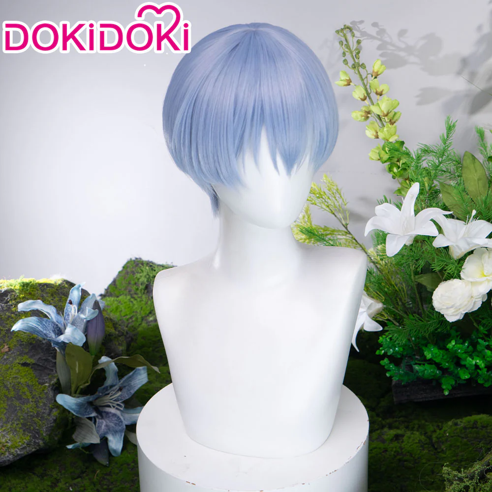 【US LOCAL SHIPPING 】DokiDok Manga Anime Cosplay Wig Short Straight Blue Hair - Image 4