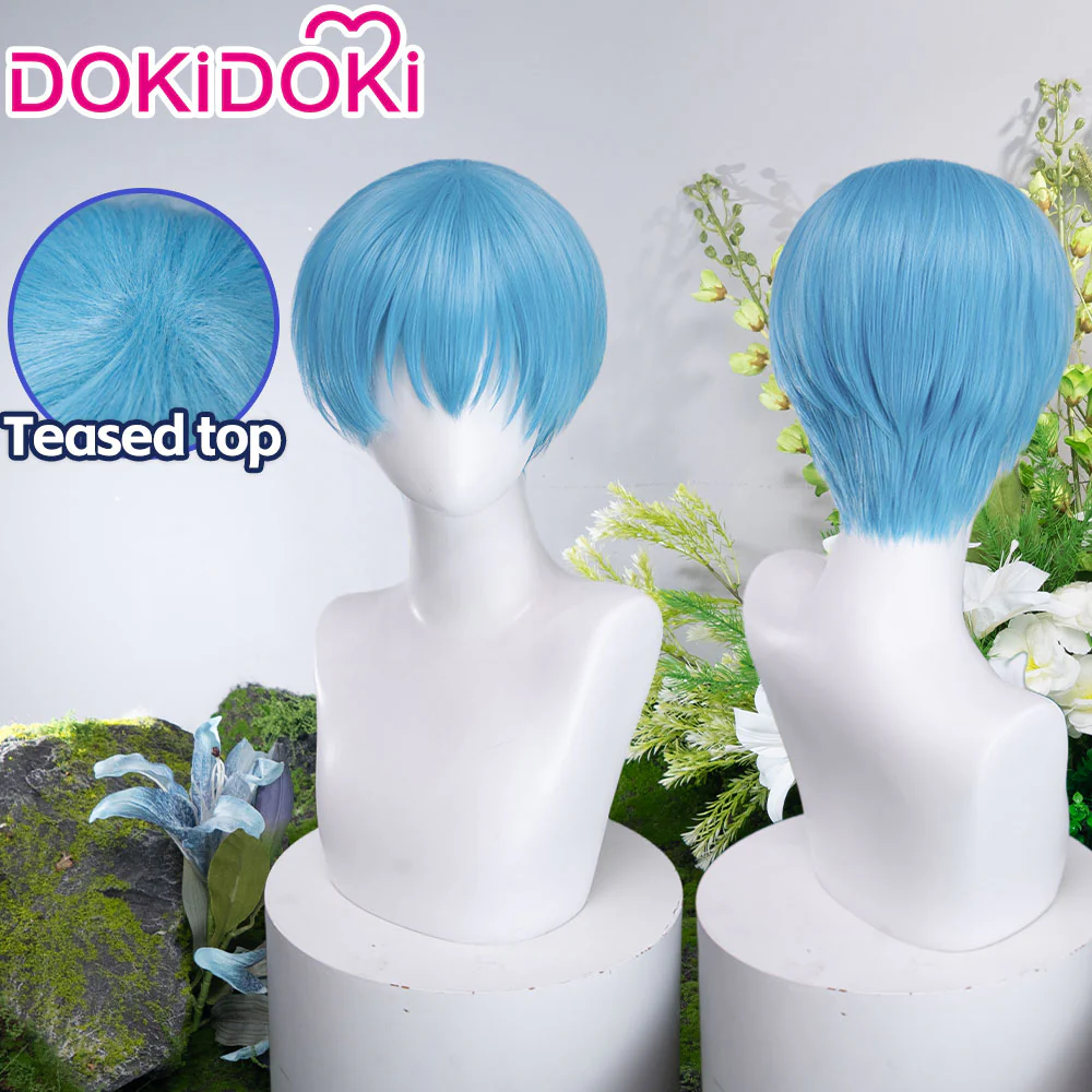 【US LOCAL SHIPPING 】DokiDok Manga Anime Cosplay Wig Short Straight Blue Hair - Image 7