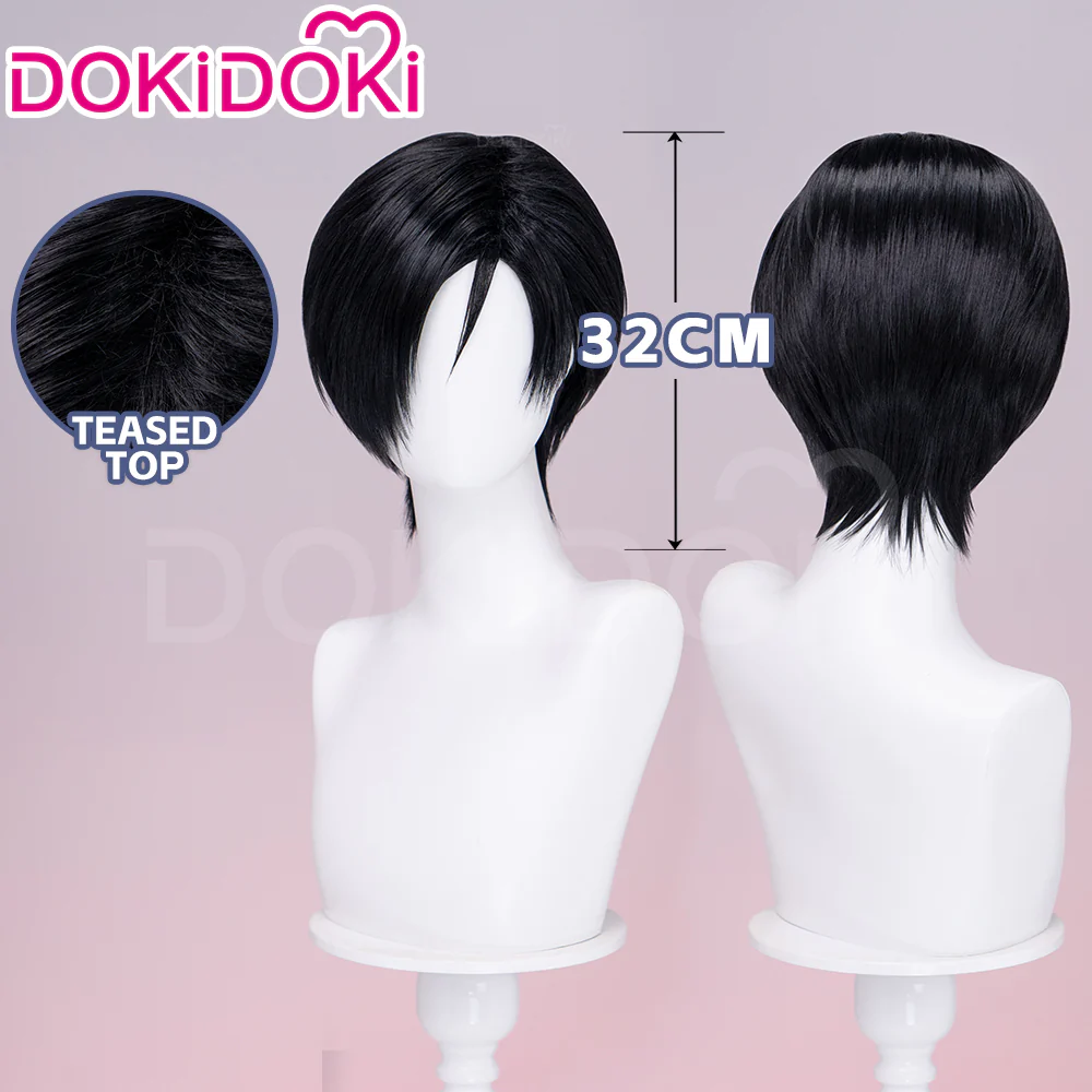 DokiDoki Game Cosplay Wig Short Straight Black Wig