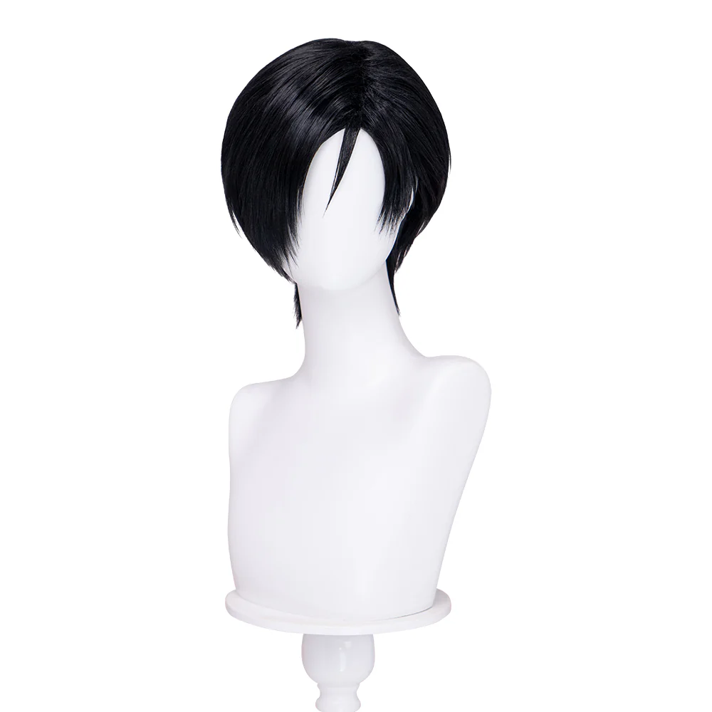 DokiDoki Game Cosplay Wig Short Straight Black Wig - Image 5